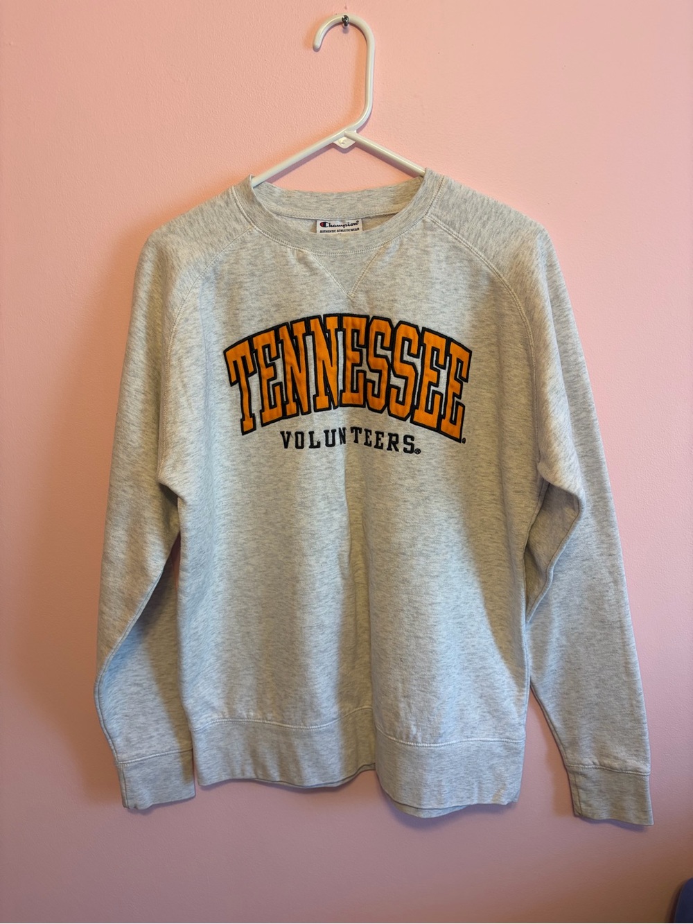 Champion Gray Crewneck Sweatshirt with Orange Tennessee Logo